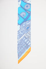 Hermès 2021 Silk Selle de Dignitaire Twilly Scarf