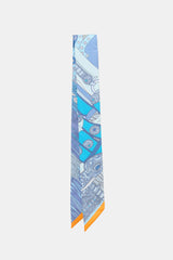 Hermès 2021 Silk Selle de Dignitaire Twilly Scarf