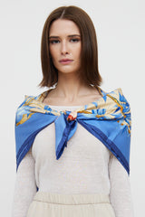 Hermès // Blue & Orange Silk Twill Scarf – VSP Consignment