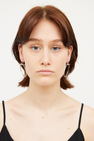 Hermès Sterling Silver Medium Model Loop Earrings