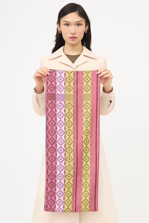 Hermès Silk & Angora Printed Scarf