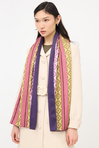 Hermès Silk & Angora Printed Scarf