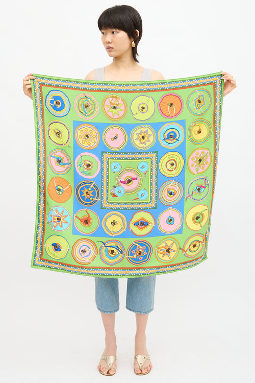 Hermès Silk Belles du Mexique 90 Scarf