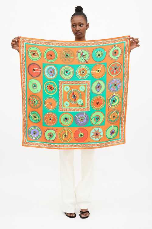 Hermès Silk Belles du Mexique 90 Scarf