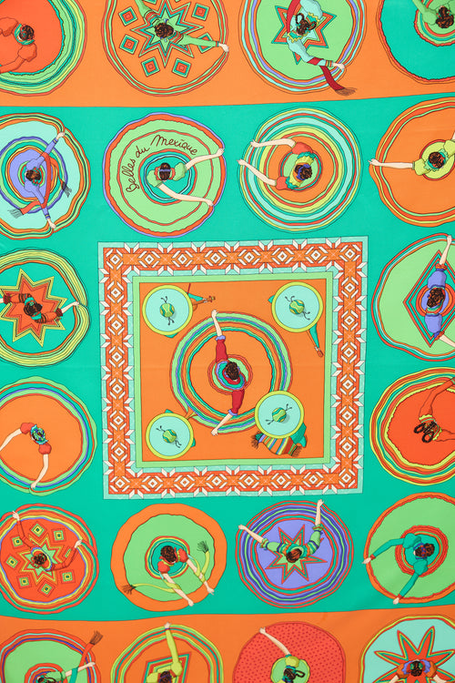 Hermès Silk Belles du Mexique 90 Scarf