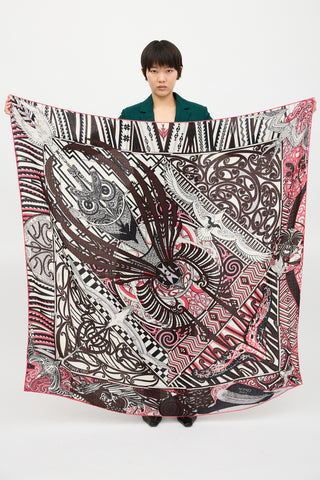 Hermès Silk & Cashmere Kawa Ora 140 Scarf