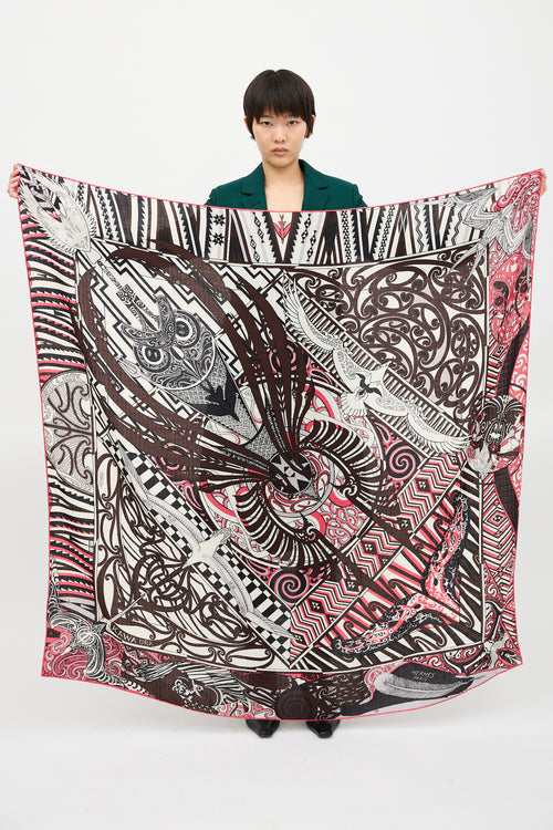 Hermès Silk & Cashmere Kawa Ora 140 Scarf