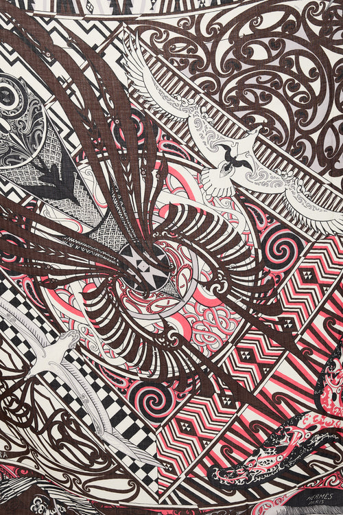 Hermès Silk & Cashmere Kawa Ora 140 Scarf