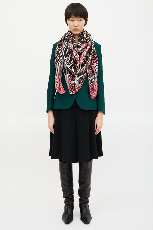 Hermès Silk & Cashmere Kawa Ora 140 Scarf