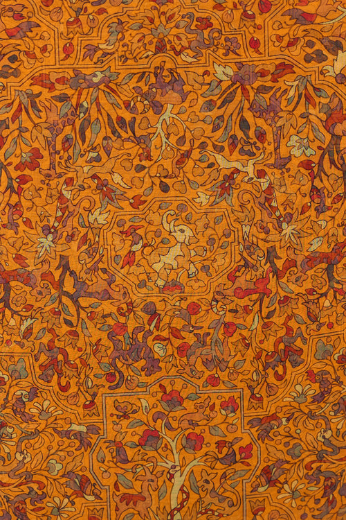 Hermès Silk Chiffon Les Jardins d'Armenie Long Scarf