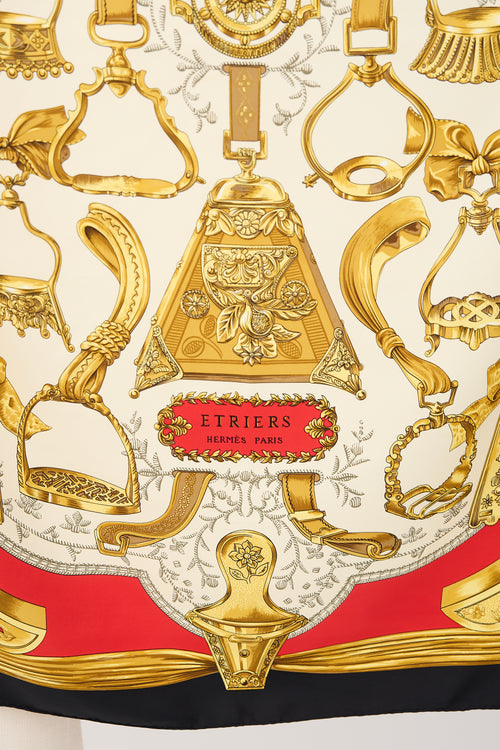 Hermès Silk Étriers 90 Scarf