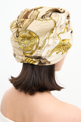 Hermès Silk Etriers Ruched Hat