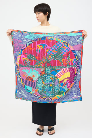 Hermès Silk Ex Libris En Kimonos 90 Scarf