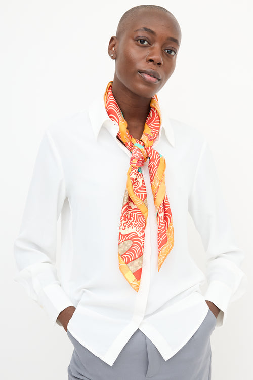 Hermès Silk Ex Libris en Kimonos 90 Scarf