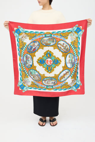 Hermès Silk L'Entente Cordiale 90 Scarf