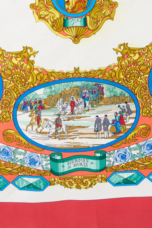 Hermès Silk L'Entente Cordiale 90 Scarf