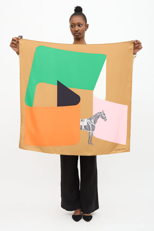 Hermès Silk La Serpentine de Pierre 90 Scarf