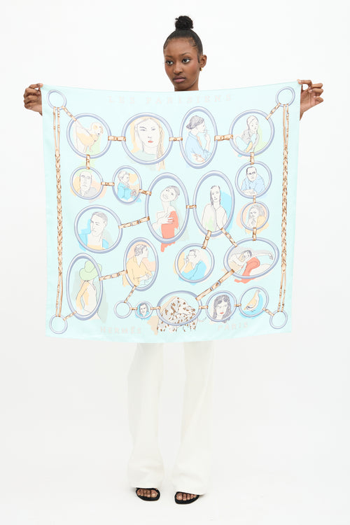 Hermès Silk Les Parisiens 90 Scarf