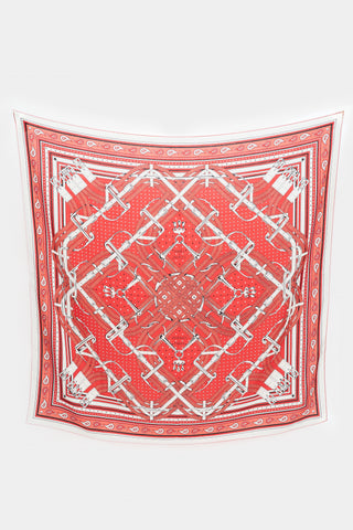 Hermès Silk Mors a Jouets Bandana 140 Scarf