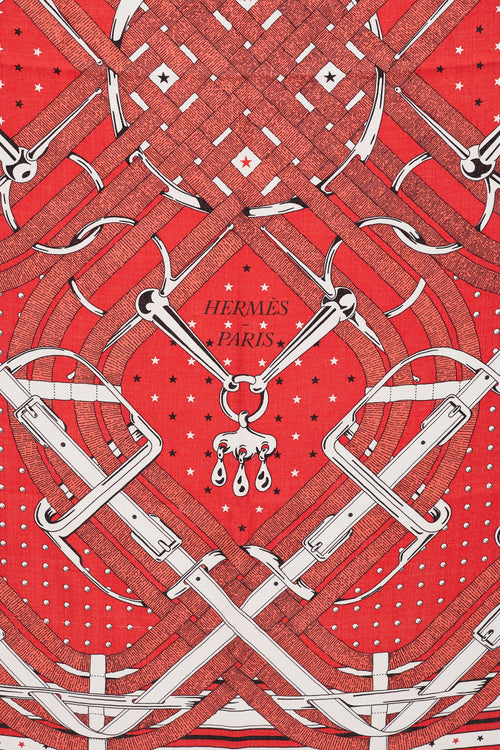 Hermès Silk Mors a Jouets Bandana 140 Scarf