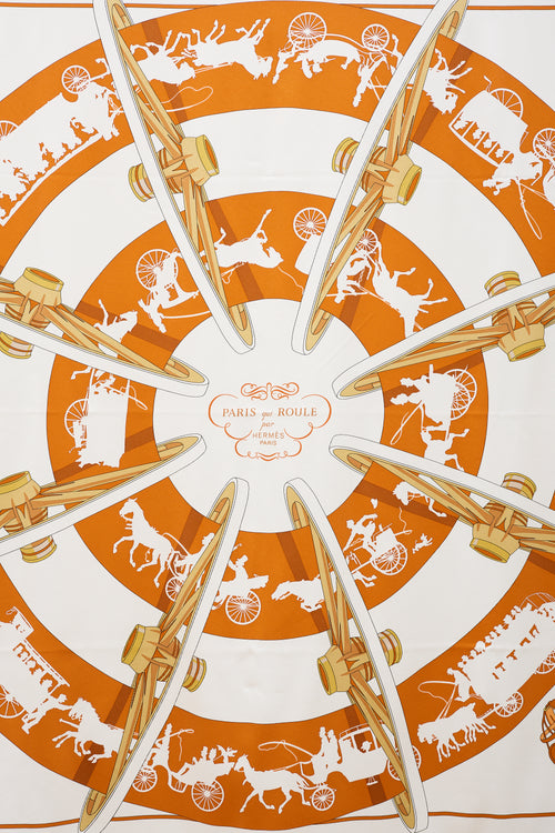 Hermès Silk Paris Qui Roule Carré 70 Scarf