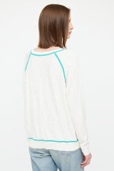 Hermès Cream & Multi Twillaine Top