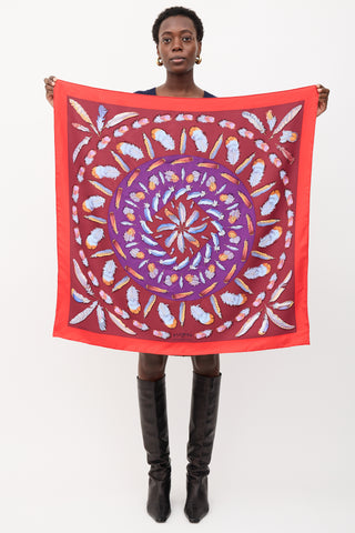 Hermès Silk Plumes II 90 Scarf