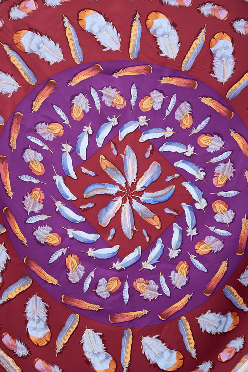 Hermès Silk Plumes II 90 Scarf