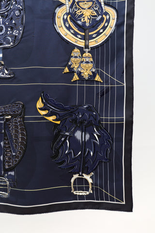 Hermès Silk Tous en Selle 90 Scarf
