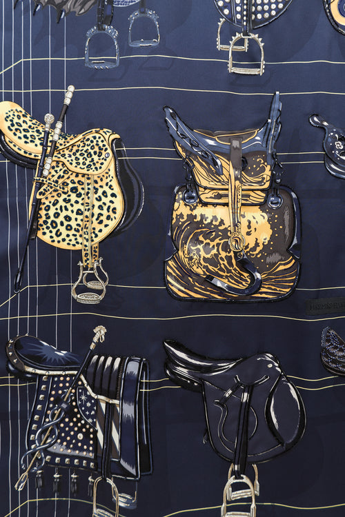 Hermès Silk Tous en Selle 90 Scarf