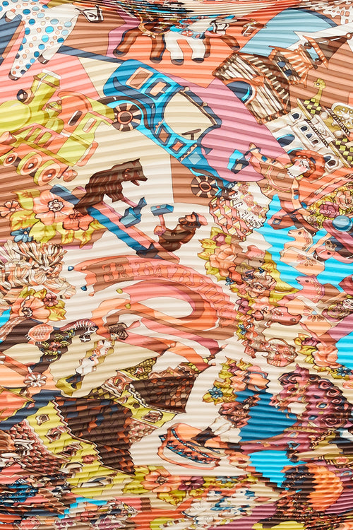 Hermès Silk Zabavushka Plissé Scarf