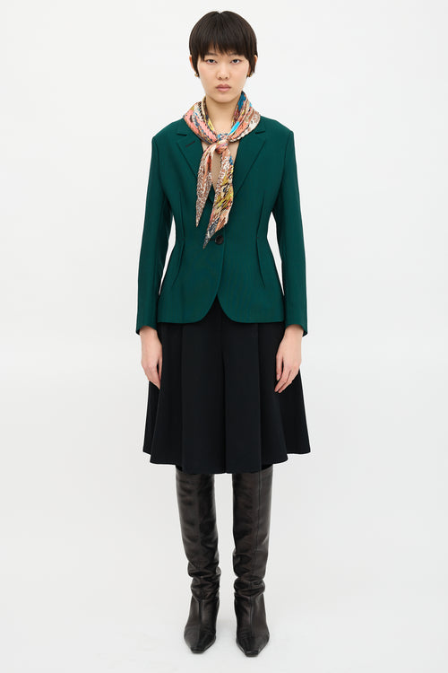 Hermès Silk Zabavushka Plissé Scarf