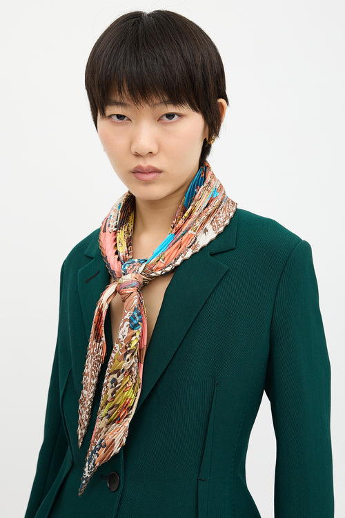 Hermès Silk Zabavushka Plissé Scarf