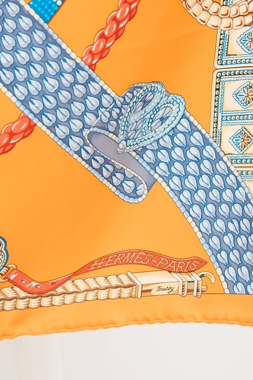Hermès Silk Ceintures et Liens 90 Scarf