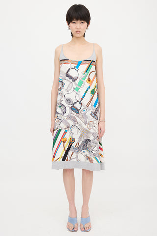 Hermès Silk Concours D'Etriers Tank Dress