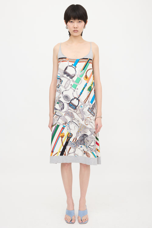 Hermès Silk Concours D'Etriers Tank Dress