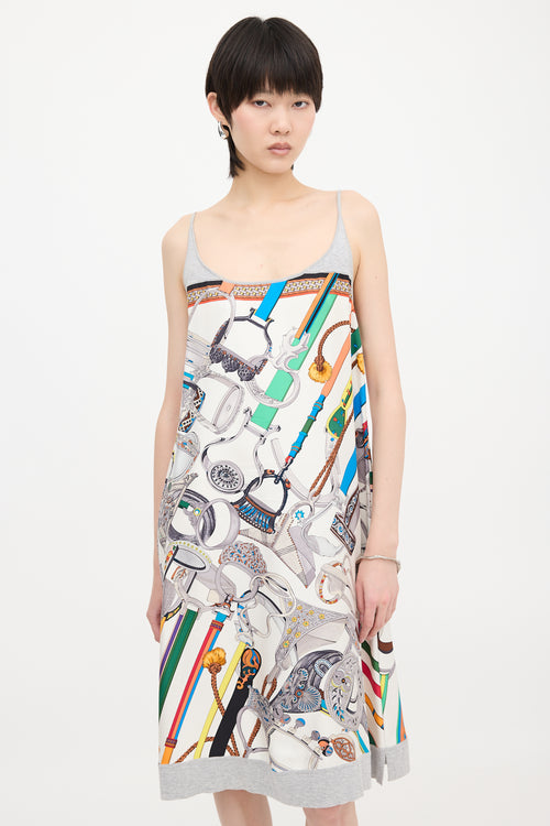 Hermès Silk Concours D'Etriers Tank Dress