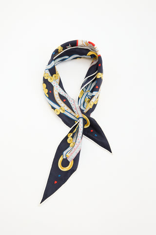 Hermès Silk Dame De Coeur Nano Losange Scarf