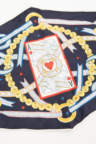 Hermès Silk Dame De Coeur Nano Losange Scarf