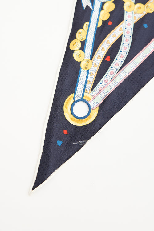 Hermès Silk Dame De Coeur Nano Losange Scarf