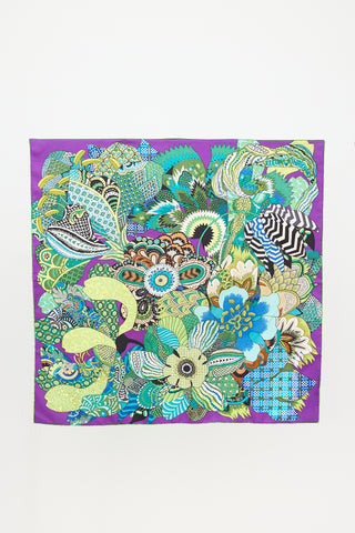 Hermès Silk Fleurs D'Indiennes 90 Scarf