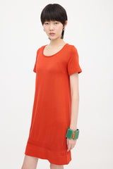 Hermès Silk Knit T-Shirt Dress