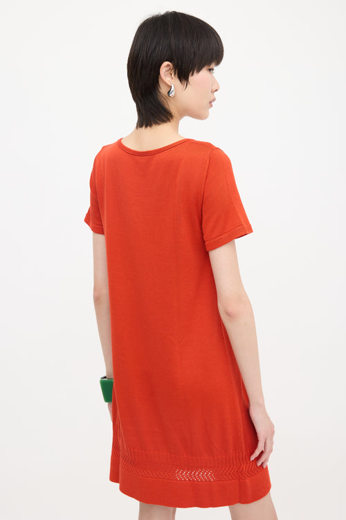 Hermès Silk Knit T-Shirt Dress