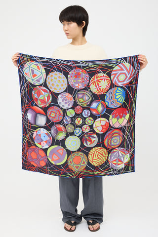 Hermès Silk L'Art Du Temari 90 Scarf