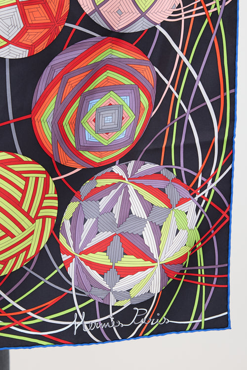 Hermès Silk L'Art Du Temari 90 Scarf