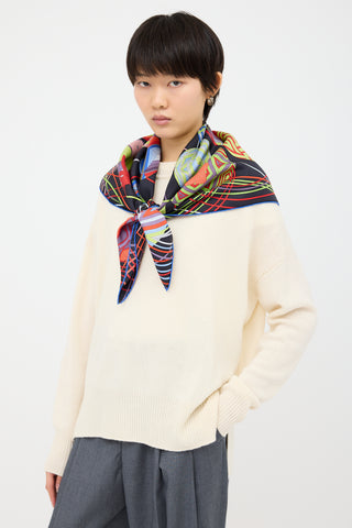 Hermès Silk L'Art Du Temari 90 Scarf