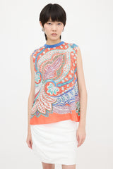 Hermès Silk Le Jardin De La Maharani Top