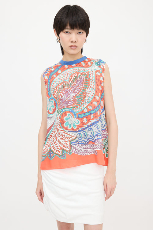 Hermès Silk Le Jardin De La Maharani Top