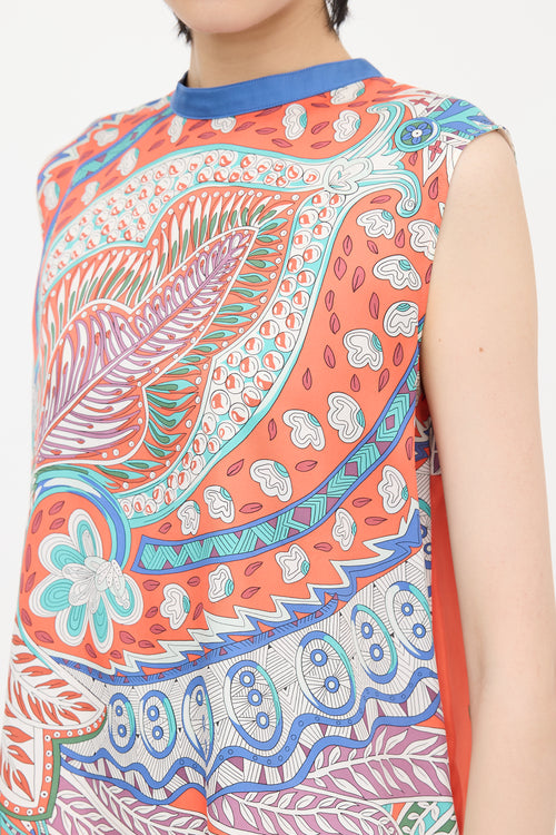 Hermès Silk Le Jardin De La Maharani Top