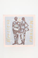 Hermès Silk Monsieur Et Madame 90 Scarf